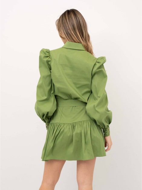 Jijil Vestido Mini Verde Oliva