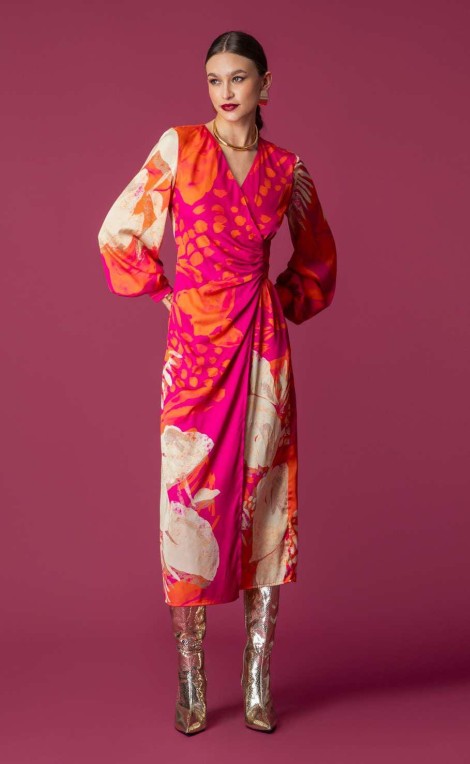 Moutaki Kimono Fucsia