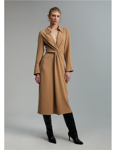 LOLA CASADEMUNT BY MAITE Vestido midi Camel