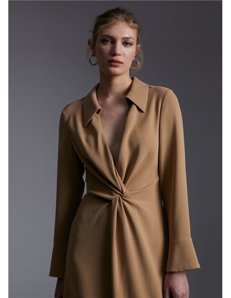 LOLA CASADEMUNT BY MAITE Vestido midi Camel