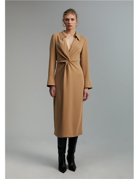 LOLA CASADEMUNT BY MAITE Vestido midi Camel