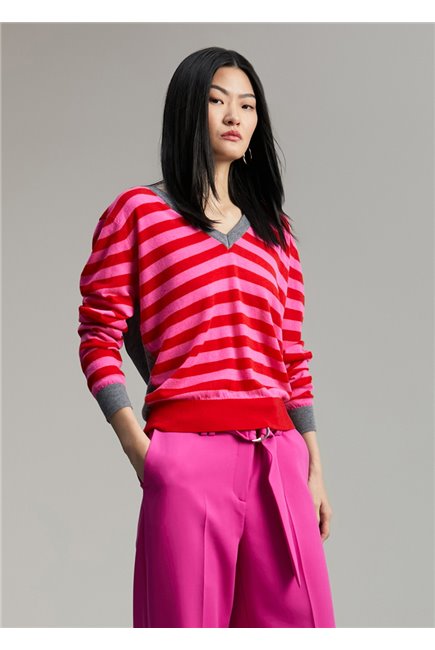 LOLA CASADEMUNT BY MAITE Jersey Rayas Fucsia