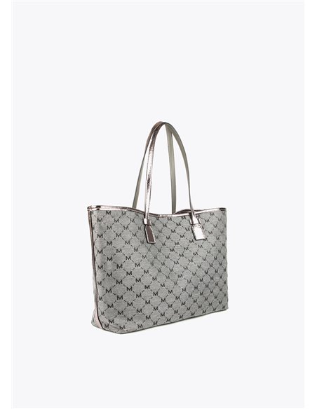 LOLA CASADEMUNT BY MAITE Shopper Jaquard Gris