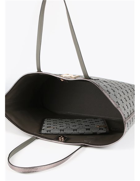 LOLA CASADEMUNT BY MAITE Shopper Jaquard Gris