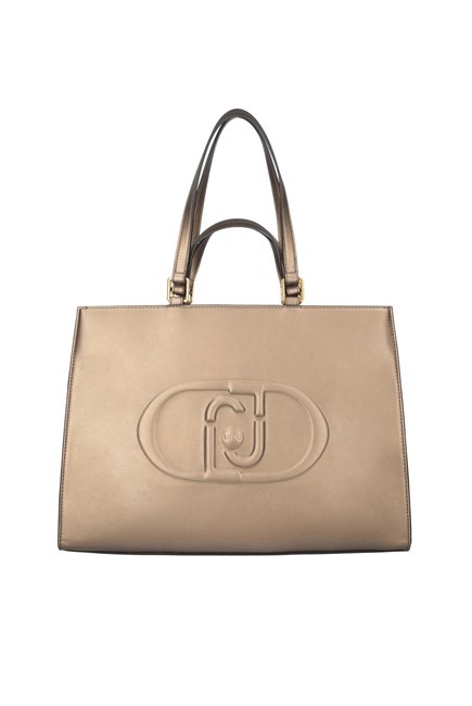 LIU JO Bolso Tote con Logotipo Monograma Bronce