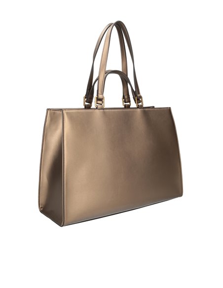 LIU JO Bolso Tote con Logotipo Monograma Bronce