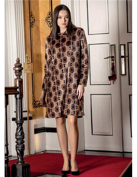 Scusi Vestido Lunares Marron