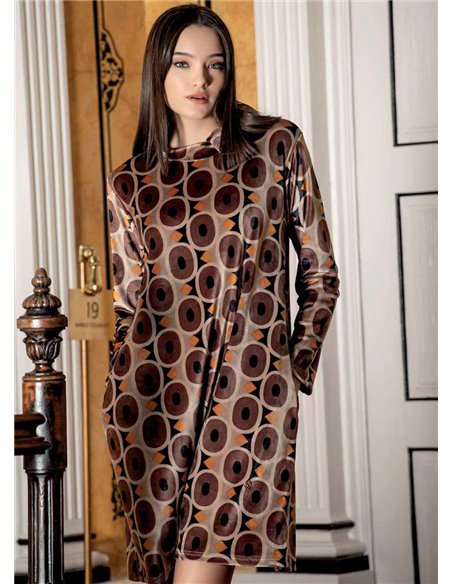 Scusi Vestido Lunares Marron