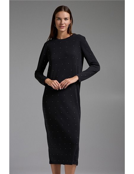 BSB Vestido Negro Strass