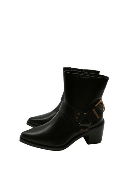 Botin Piel Negro