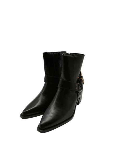 Botin Piel Negro