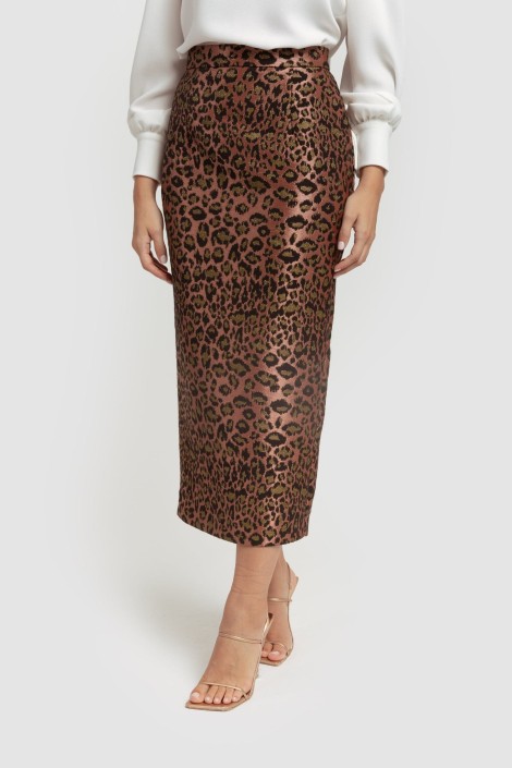 MERYFOR Falda Animal Print