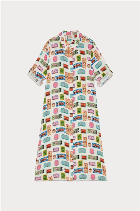 Meme Road Vestido estampado labels