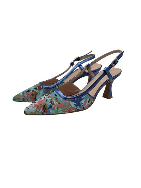 Vosso Moda Zapato salón estampado azul