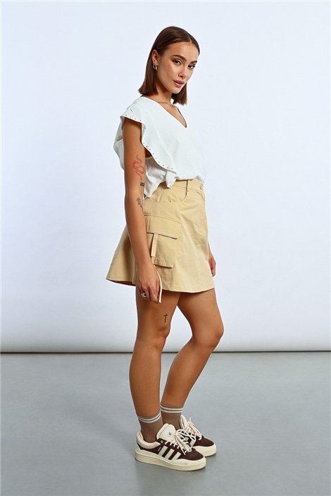 Lili Sidonio Falda cargo beige