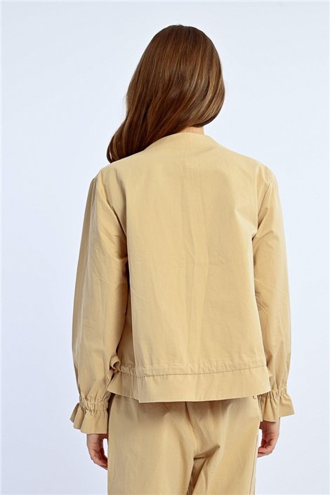 Lili Sidonio Chaqueta beige de corte amplio