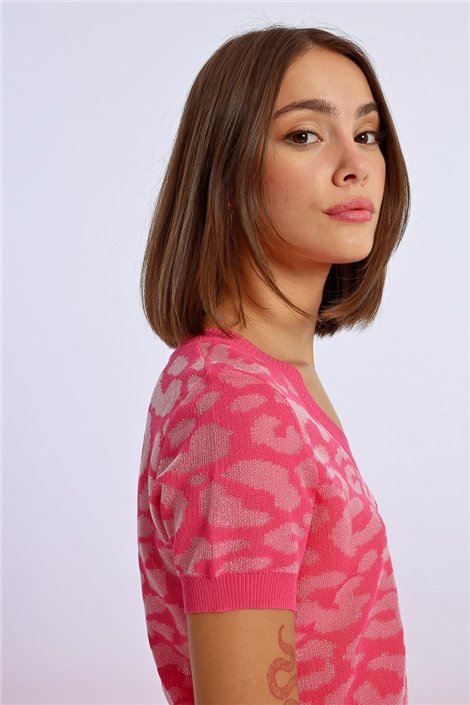 Lili Sidonio Jersey fucsia animal print