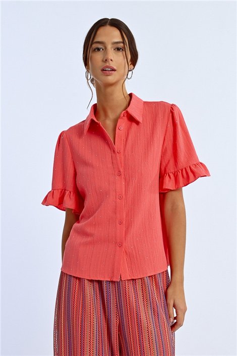 Lili Sidonio Camisa coral con strass