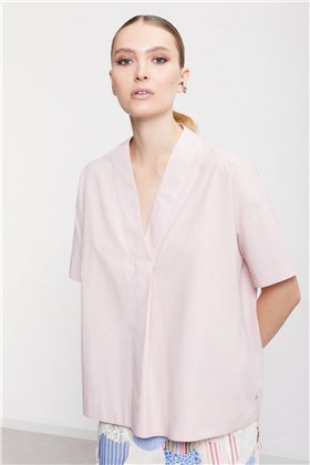 Otto d ame Blusa rosa cuello V