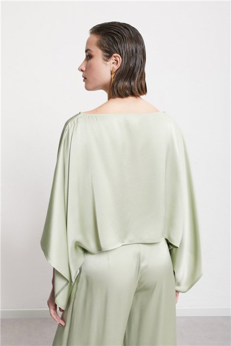 Otto d ame Blusa satinada verde