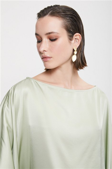 Otto d ame Blusa satinada verde