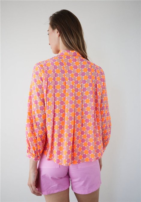 Dr Bloom Camisa Topos Naranja