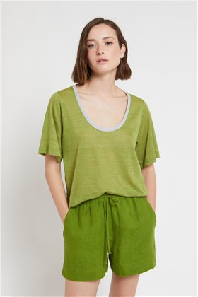 Otto d ame Camiseta verde con lurex