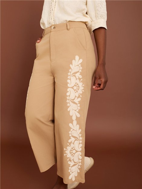 MEIS°E Pantalón cropped camel