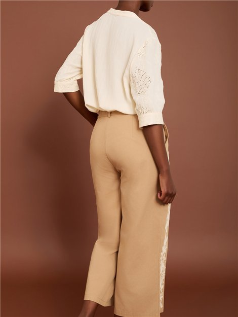 MEIS°E Pantalón cropped camel