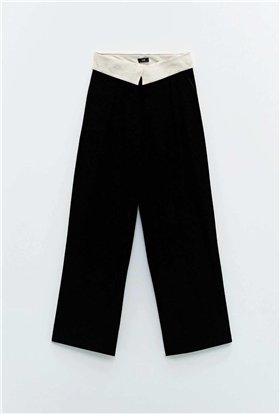 ELEH Pantalón negro cintura cruzada