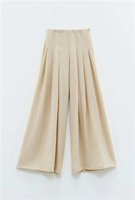 ELEH Pantalón beige de lino