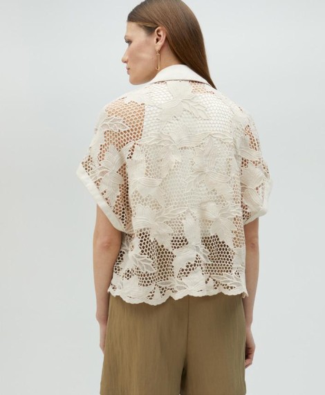 LOLA CASADEMUNT BY MAITE Camisa corta gruipur crudo