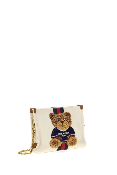 Rue Madam Bolso canvas oso teddy peluche crema