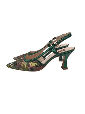 Vosso Moda Zapato salón estampado verde