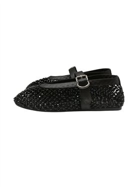 Vosso Moda Manoletina negra cristales Swarovski