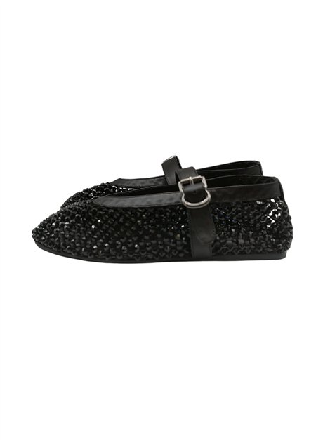 Vosso Moda Manoletina negra cristales Swarovski