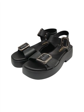 Vosso Moda Sandalia negra con plataforma