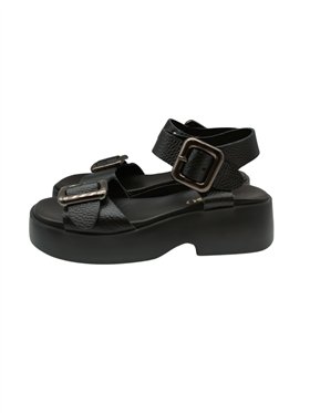 Vosso Moda Sandalia negra con plataforma