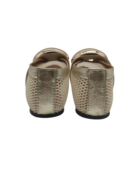 Vosso Moda Manoletina beige broche dorado