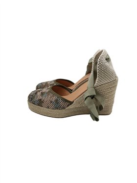 Vosso Moda Cuña esparto rejilla kaki