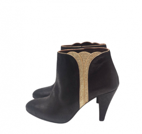 PB Botín Fury nobuck con listón dorado