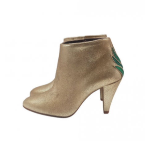 PB Botín Palmera nobuck dorado