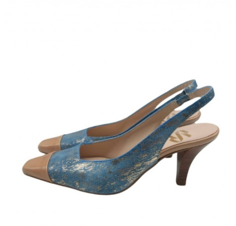 Vosso Moda Zapato salón glitter de charol camel