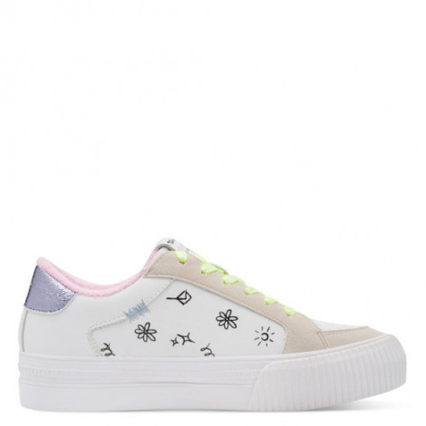 Tamaris Sneaker blanca con detalle glitter
