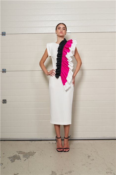 Moskada Vestido Alarcón con volante