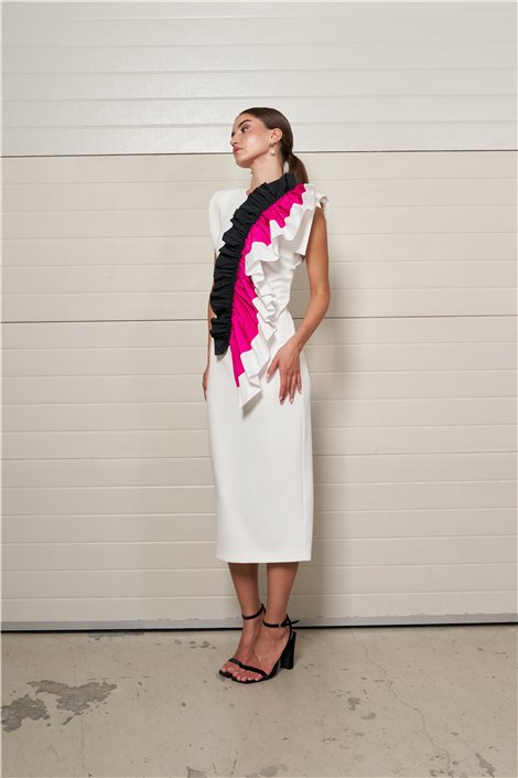 Moskada Vestido Alarcón con volante