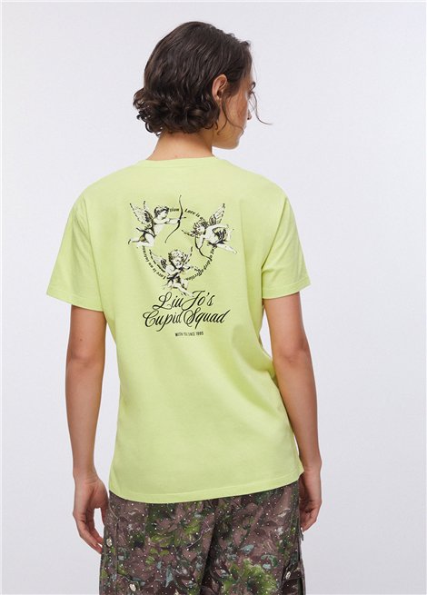Liu Jo Camiseta lima corazón strass