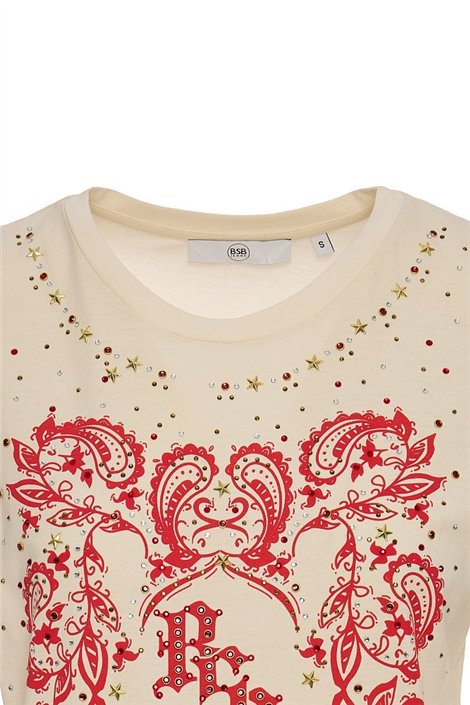 BSB Camiseta estampada de mangas crochet