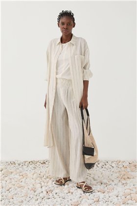 Eleh Vestido camisero de rayas