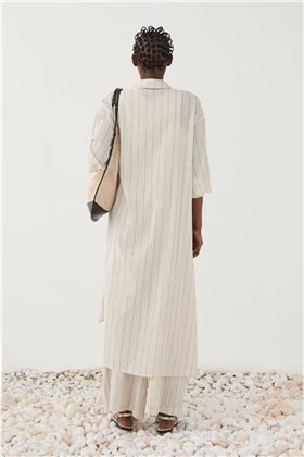 Eleh Vestido camisero de rayas